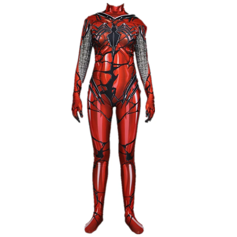Red Carnage Venom Scarlet blood Gwen Stacy Cosplay Costume Zentai Superhero Bodysuit Suit Jumpsuits | Тематическая одежда и