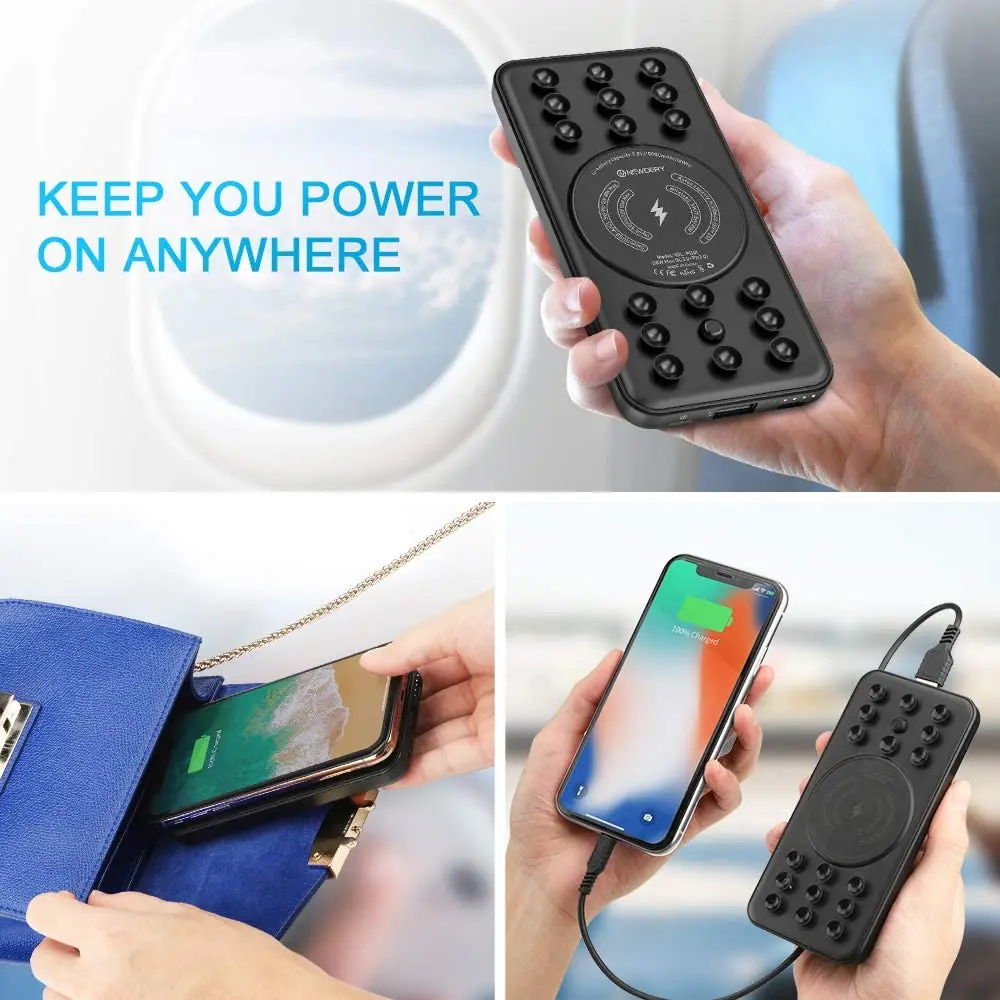 Беспроводное зарядное устройство NEWDERY на присосках Qi для iphone X XS 11 с функцией
