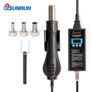 Портативная паяльная станция горячего воздуха 8858 110 В220 В, станция для распайки микросхем BGA с 3 воздушными насадками, сопло SOPQFPPLCCBGADIPрозетка