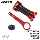 Набор нижних кронштейнов ZTTO BB91 для велосипеда, герметичная резьба подшипника 68, 73 мм, оболочка BSA68, оболочка 24 мм, оболочка, задний кронштейн для дорожного велосипеда