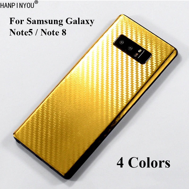 Для Samsung Galaxy Note 5 8 3D Гальваническое углеродное волокно задняя крышка наклейка для