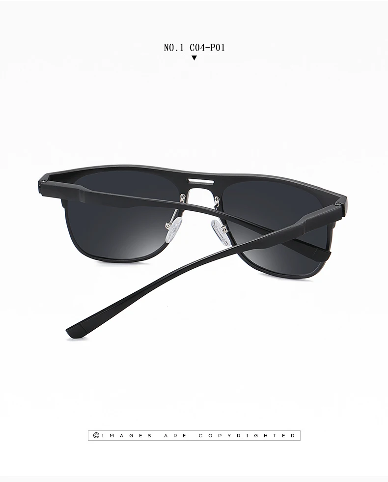 

New Style Aluminum Magnesium Polarized Sunglasses Classic Full Frame Men's Sunglasses European and American Fashionable