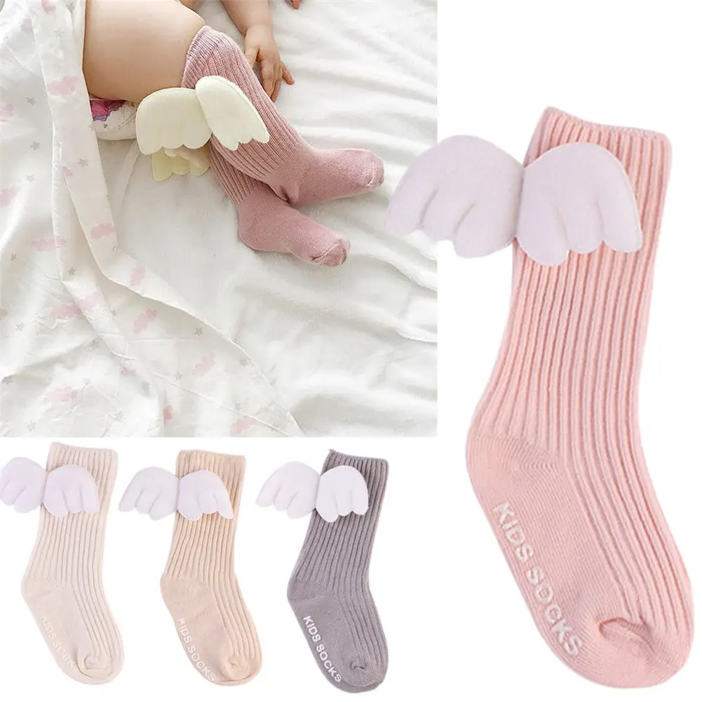 

New Baby Toddler Infant Newborn Kid Cotton Warm Angel Lovely Wing Stockings Cute Princess Knee Stockings 0-4Y