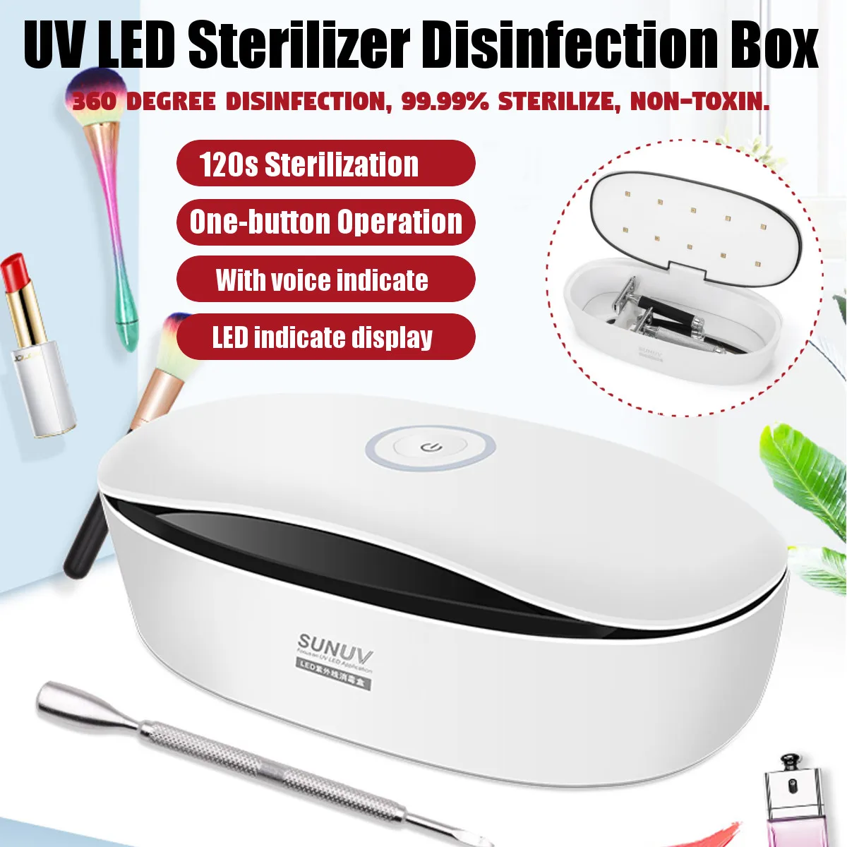 LED Dry Temperature Sterilizer Vet-Tattoo Dental Medical Autoclave Manicure tool sterilizer For Nails Pedicure Salon Adapter | Красота и