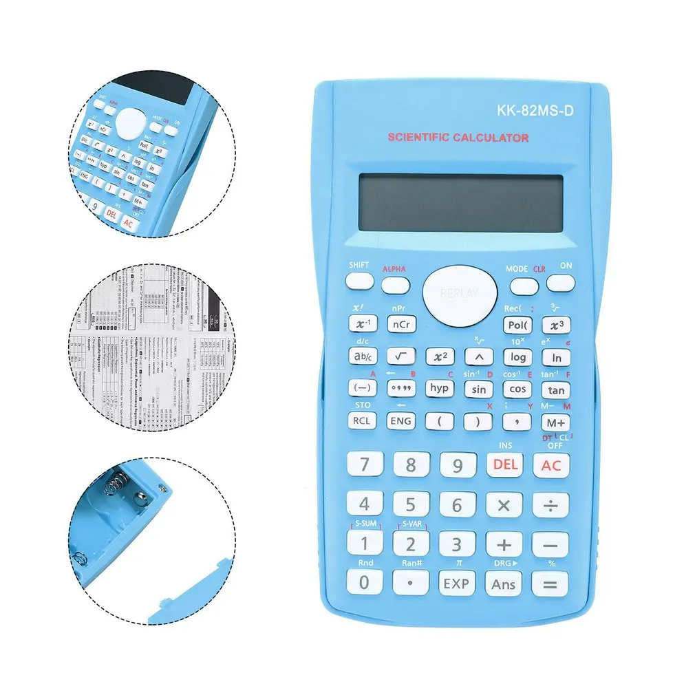 

Digital Scientific Calculator 240 Functions 82MS Statistics Mathematics 2Line Display D-82MSP for student school undergraduate