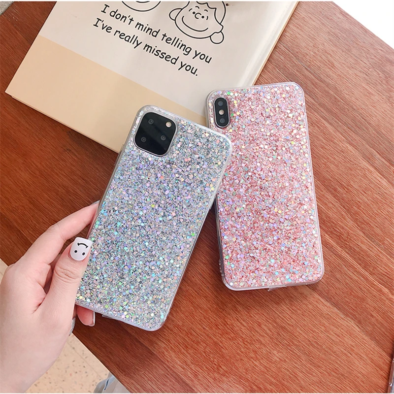 Чехол для iPhone 6s силиконовый Блестящий Кристальный Мягкий чехол из ТПУ Funda 11 Pro Max 7 8