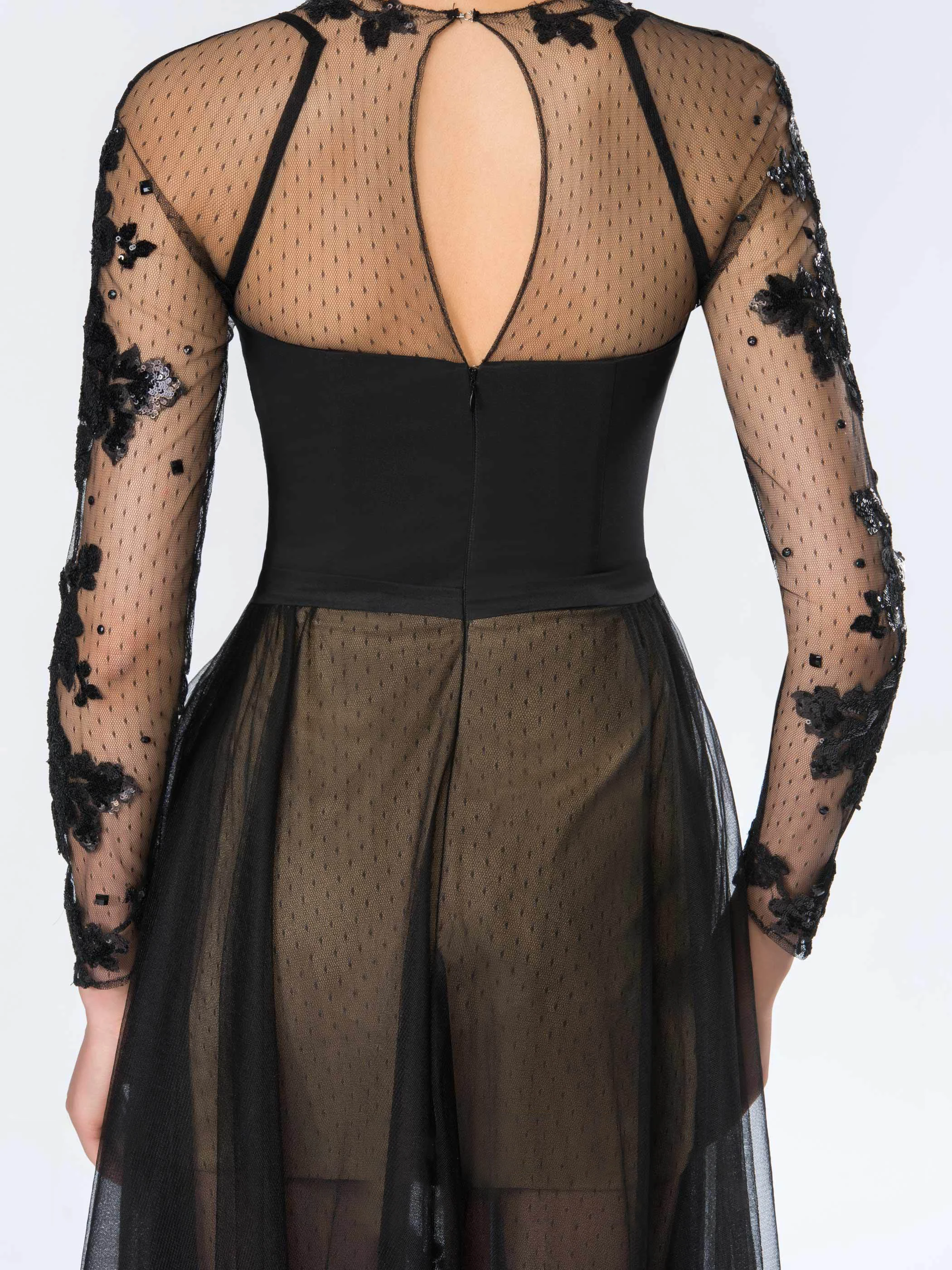 Вечернее платье А силуэт круглый вырез с полу Длина расшитый блестками длинными