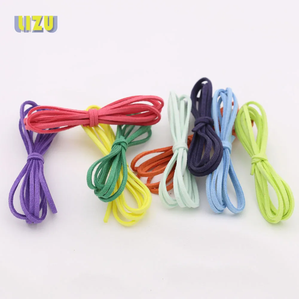 Веревка 3 мм широкий цвет Корейский Бархатный кожаный шнур 1 м длина веревки
