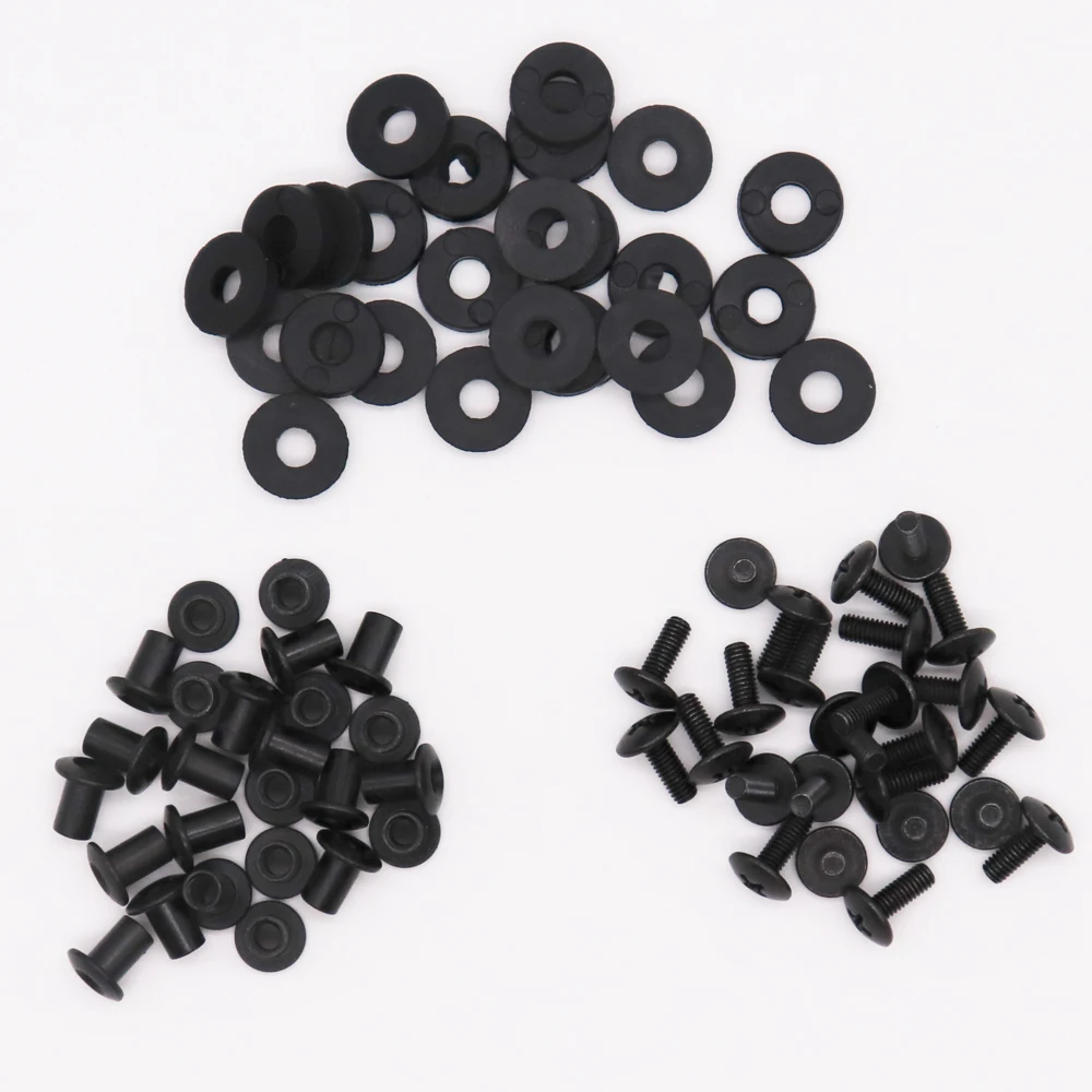 100/комплект черная резиновая шайба Kydex с крестообразной головкой|Наборы гаек и