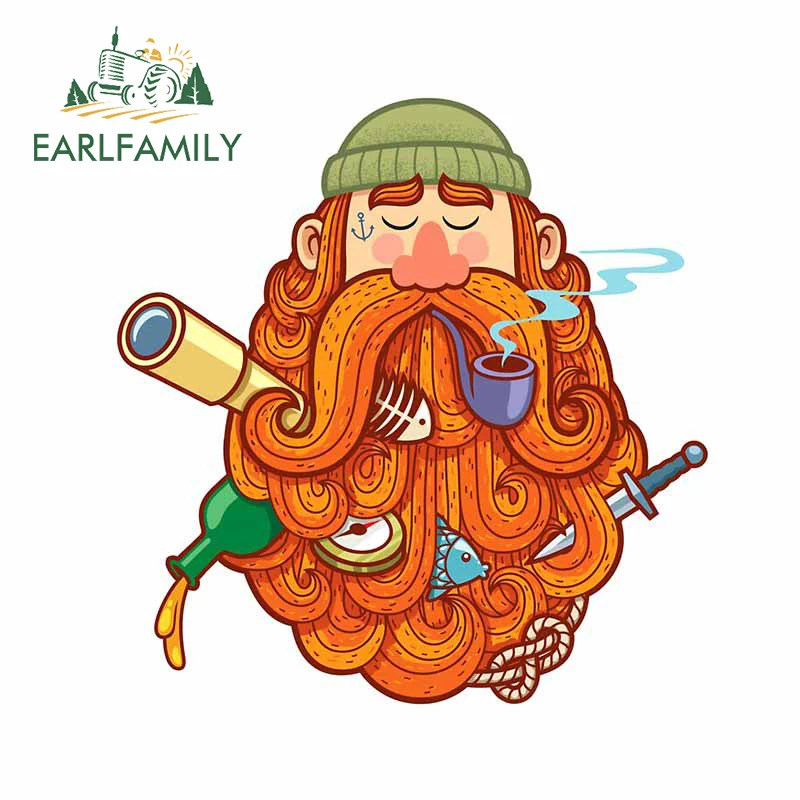 

EARLFAMILY 13 см x 12,7 см для матросского мультяшного автомобиля, наклейка, автомобильная Наклейка на ветровое стекло VAN JDM, мотоцикл, граффити, оккл...