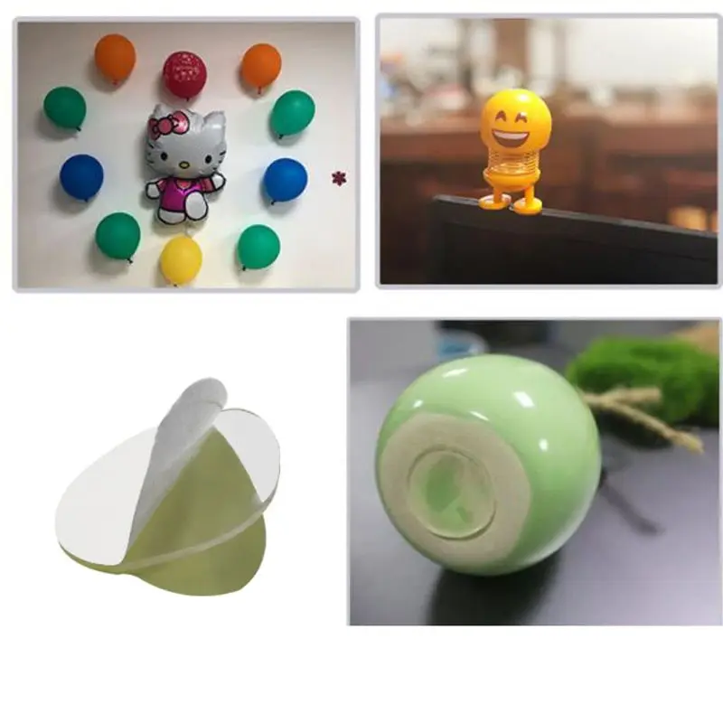 

100 pcs Small Round Double Sided Stick Tape Waterproof Small Film Sticker Adhesive No Trace Magic Strong Tape for Decorative