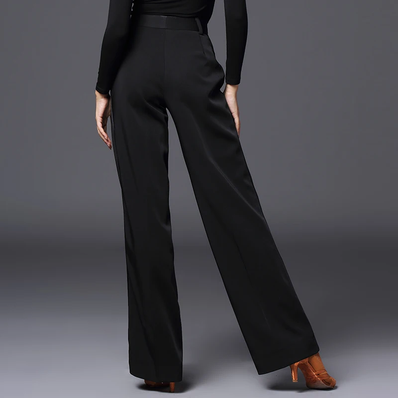 Штаны для латинских танцев женские взрослых черные высокое качество бальных