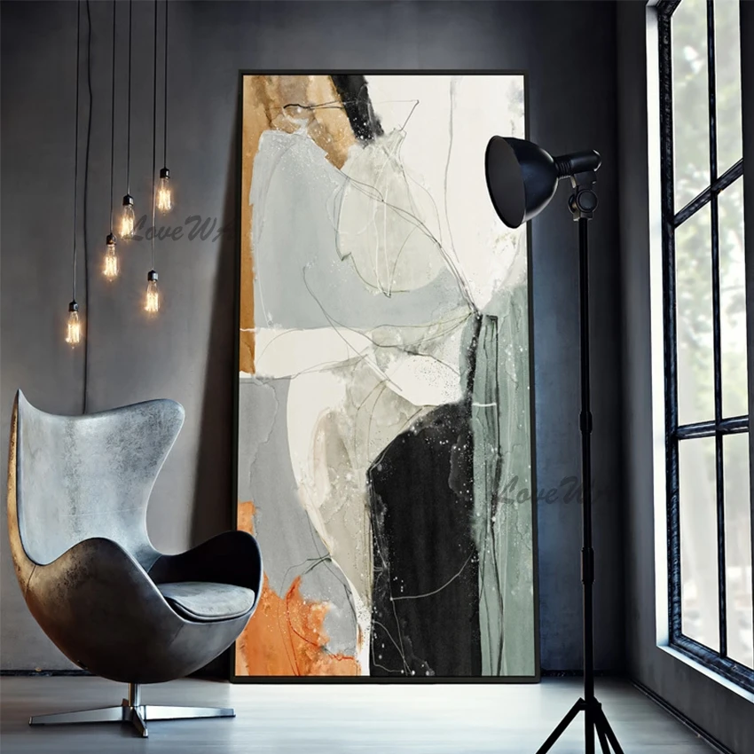 

1 Unframed Abstract Canvas oil painting on canvas handmade Artwork Wall Art for Living Room Bedroom Decor