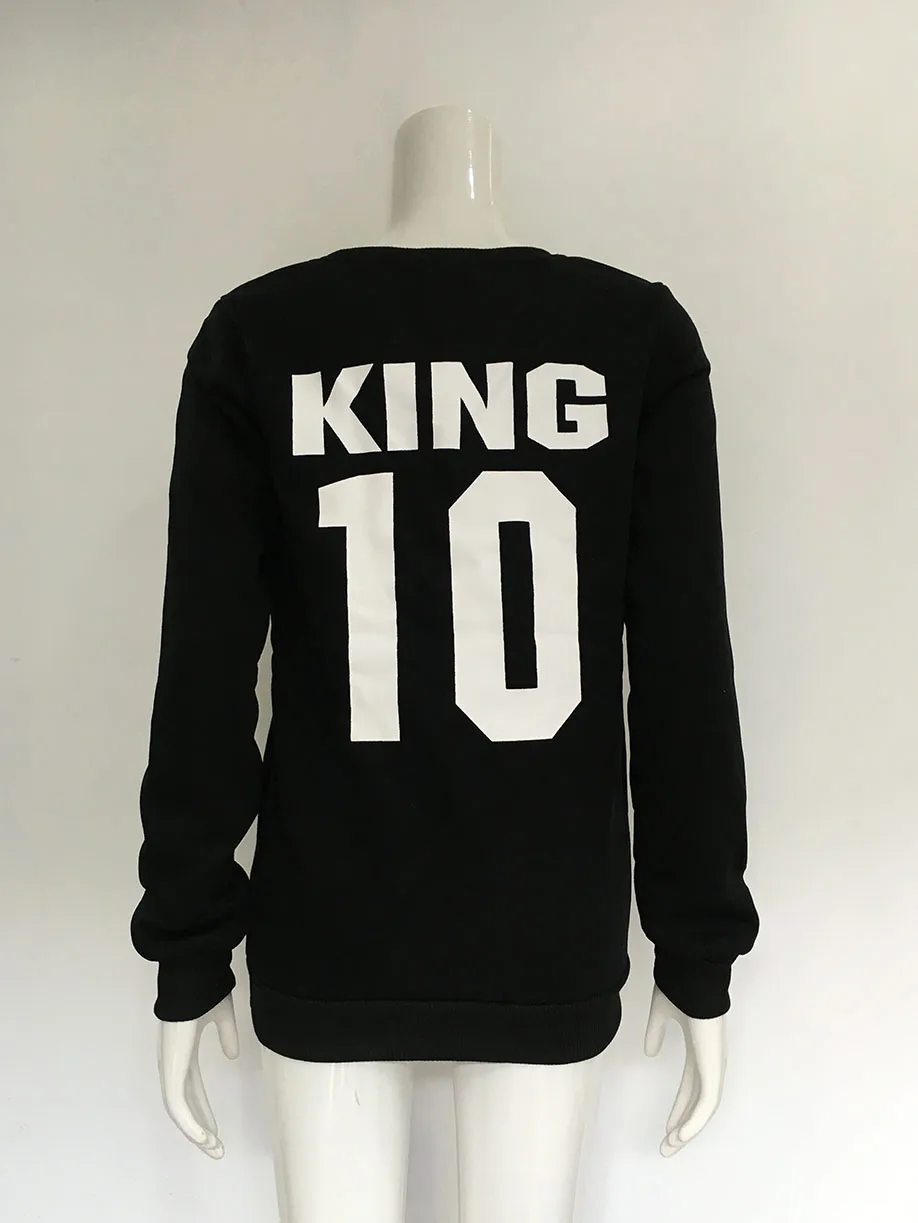 Худи king 10 queen 04 свитшоты европейские кофты 2020 Женская Повседневная кавайная