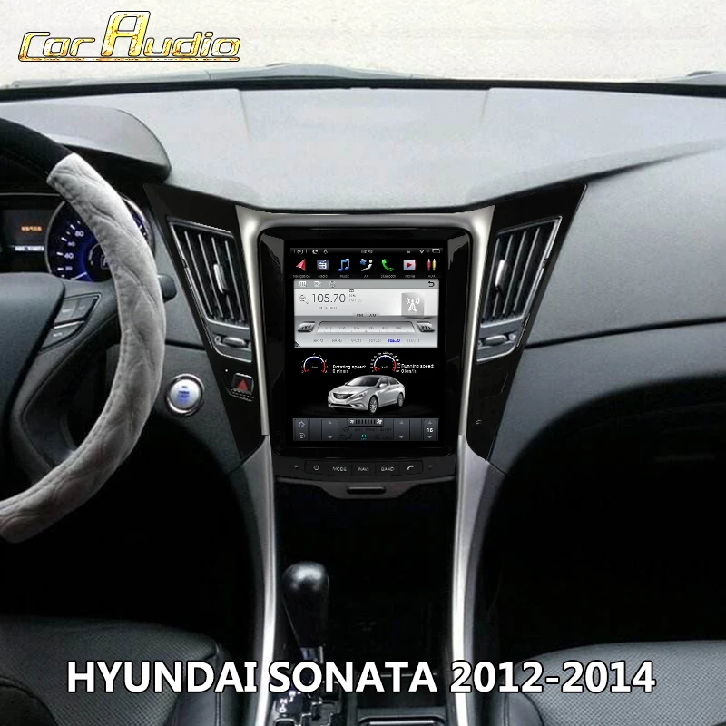 Автомагнитола 10 4 дюймов IPS Android 9 0 для Hyundai Sonata 2012-2014 вертикальный сенсорный экран