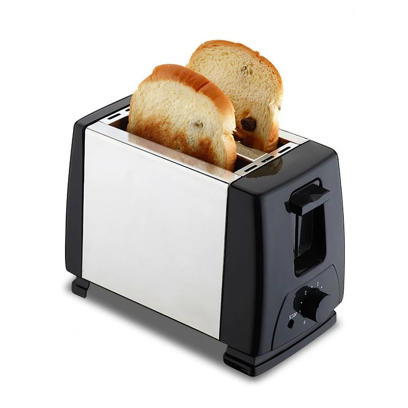 

Household Automatic Bread Toaster Baking Breakfast Machine Stainless Steel 2 Slices Slots Bread Maker Kitchen Toasters Machine