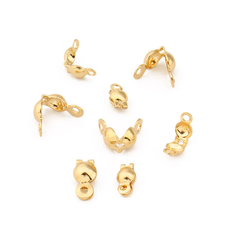 100Pcs Stainless Steel Necklace Chain Connector Clasp Accessories Ball Chain Crimps End Beads Findings For DIY Jewelry Making