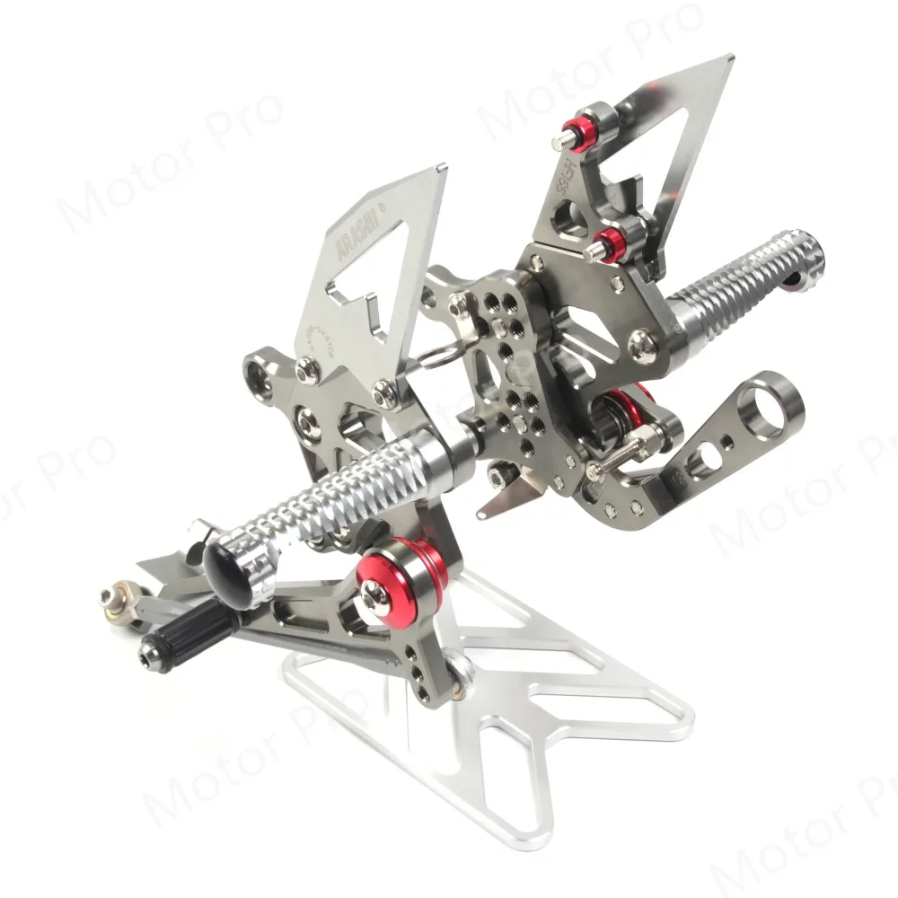 Регулируемые подножки для Aprilia RSV4 R Заводские 2009 2010 2011 2012 аксессуары для мотоциклов подножки задние наборы педали серые