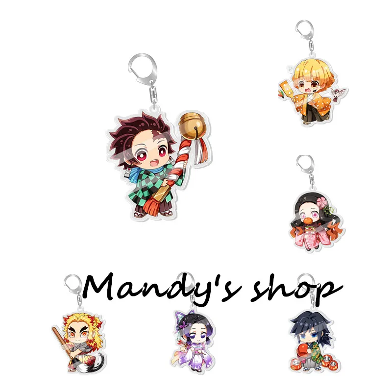 

Hot Anime Demon Slayer Kimetsu No Yaiba Keychain Kamado Tanjirou Kamado-Nezuko Tomioka Giyuu Acrylic Keychains Rengoku Shinjurou