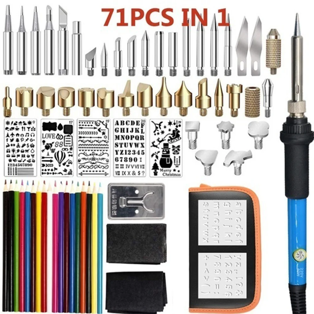 Нержавеющая сталь деревянный комплект для выжигания резьба ручка ЕС/США прочный