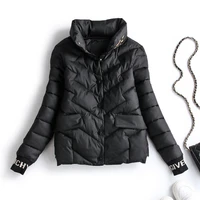 small cotton padded jacket women short new autumn and winter small coat slim fit all match down cotton padded jacket in 2020