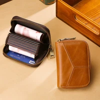 fashion mens genuine leather card holder case small women wallet portable coin purse high quality luxury money clip clutch bag