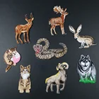 Аксессуары для одежды: Волк, кот, коза, змея, ежик, Сика, олень, Аппликации для одежды сделай сам, нашивки для шитья утюгом