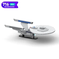 moc star treked enterprised dysnomia classic movie spaceship building block assembly model military weapon space battle toy boy