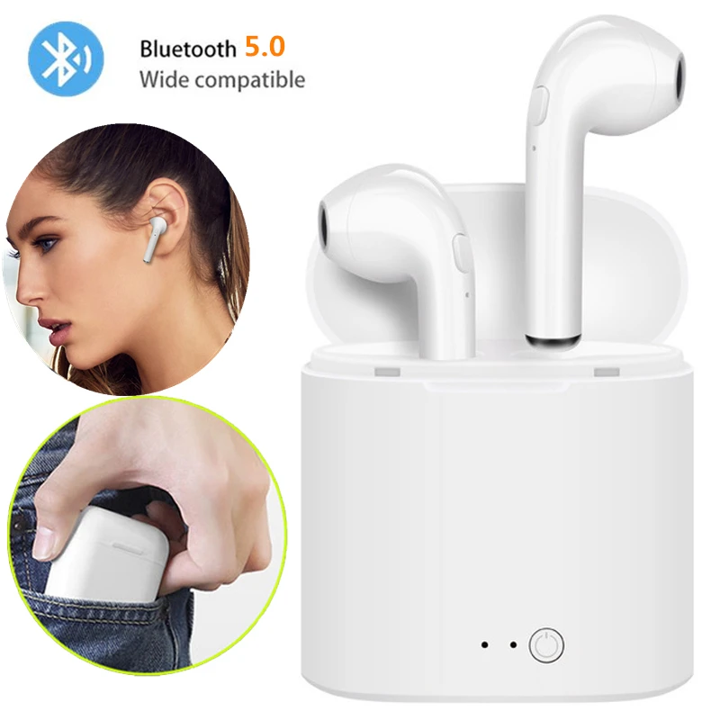 I7s Tws Bluetooth 5 0 наушники мини беспроводные стерео гарнитура с микрофоном зарядным
