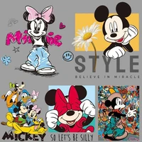 Disney Mickey Mouse patch clothing heat transfer sticker T-shirt ironing patch clothing boys and girls Kawaii customization gift