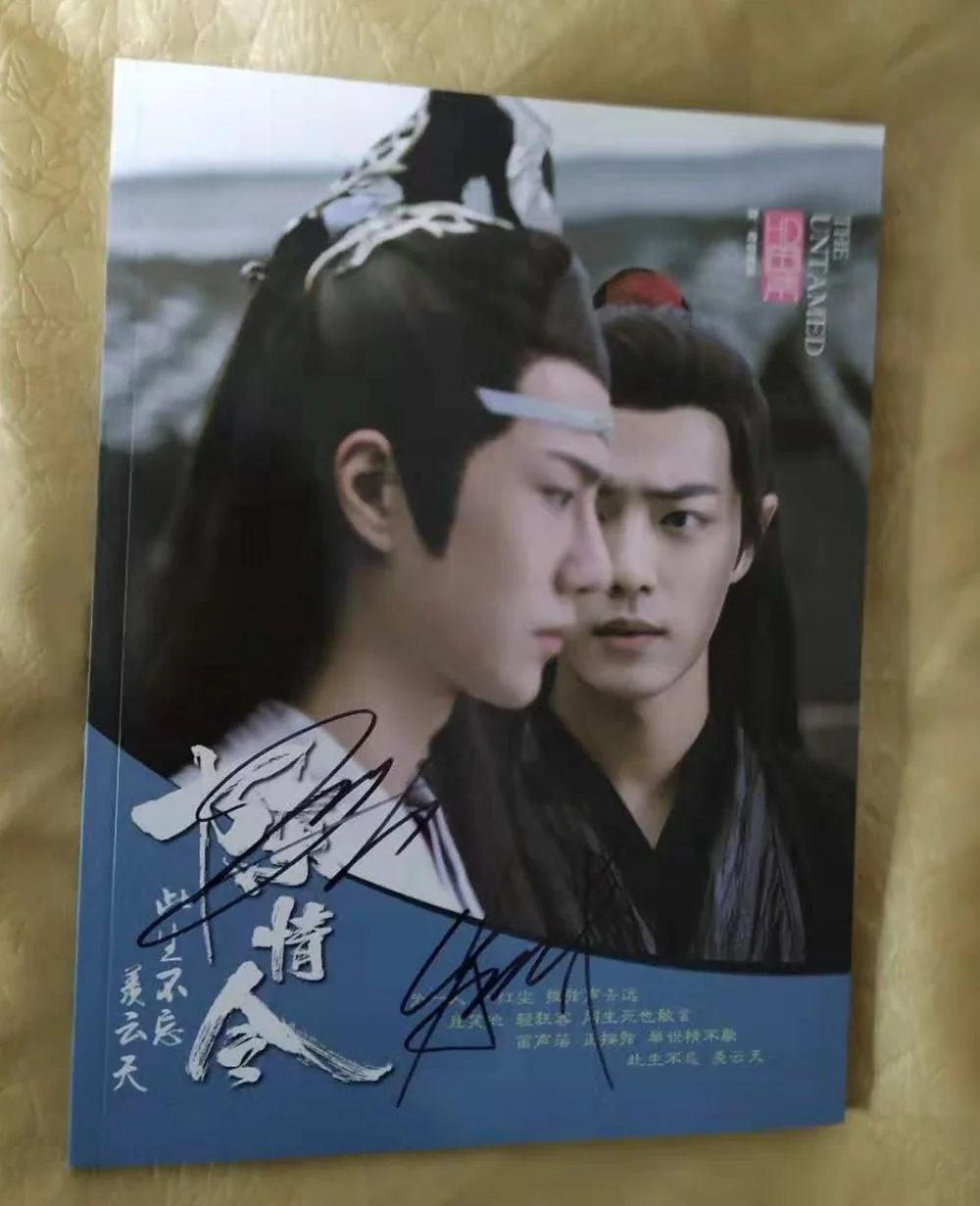 Ручная работа YIBO Xiao Zhan autographed photobook The Untamed + 2 group poster 122019BB|Фотоальбомы| |