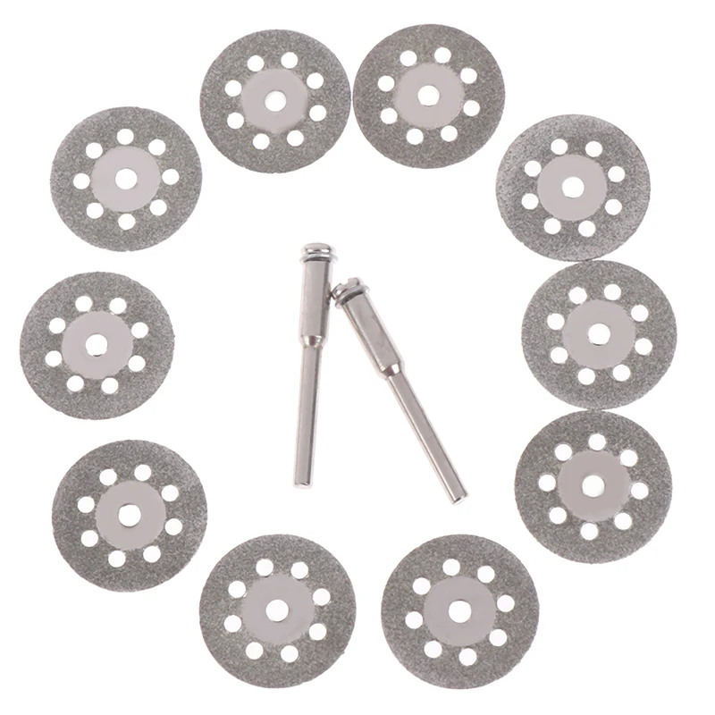 

Алмазный шлифовальный круг, набор из 10 дисков диаметром 22 мм с 2 наконечниками для роторных инструментов