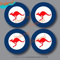 4 x australian air force aircraft roundels vinyl stickers deal 50mm for laptop glass door cooler car sticker decal decoration