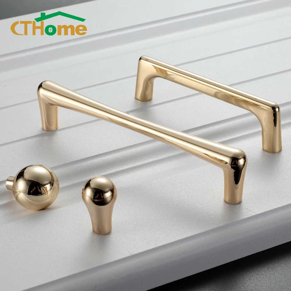 

Modern Cabinet Door Handle Golden Light Luxury Drawer Cupboard Knobs Furniture Hardware Pulls Wardrobe Bookcase Drawer Handle