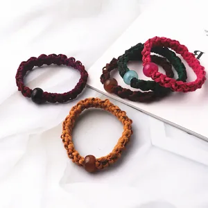 Резинка для волос женская, разноцветная, с жемчугом