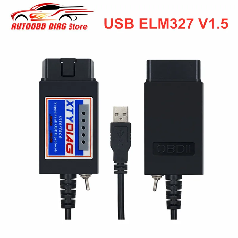 Чип ELM327 1 5 USB PIC18F25K80 с переключателем считывателя кодов ELM 327 V1.5 для HS MS CAN OBD2