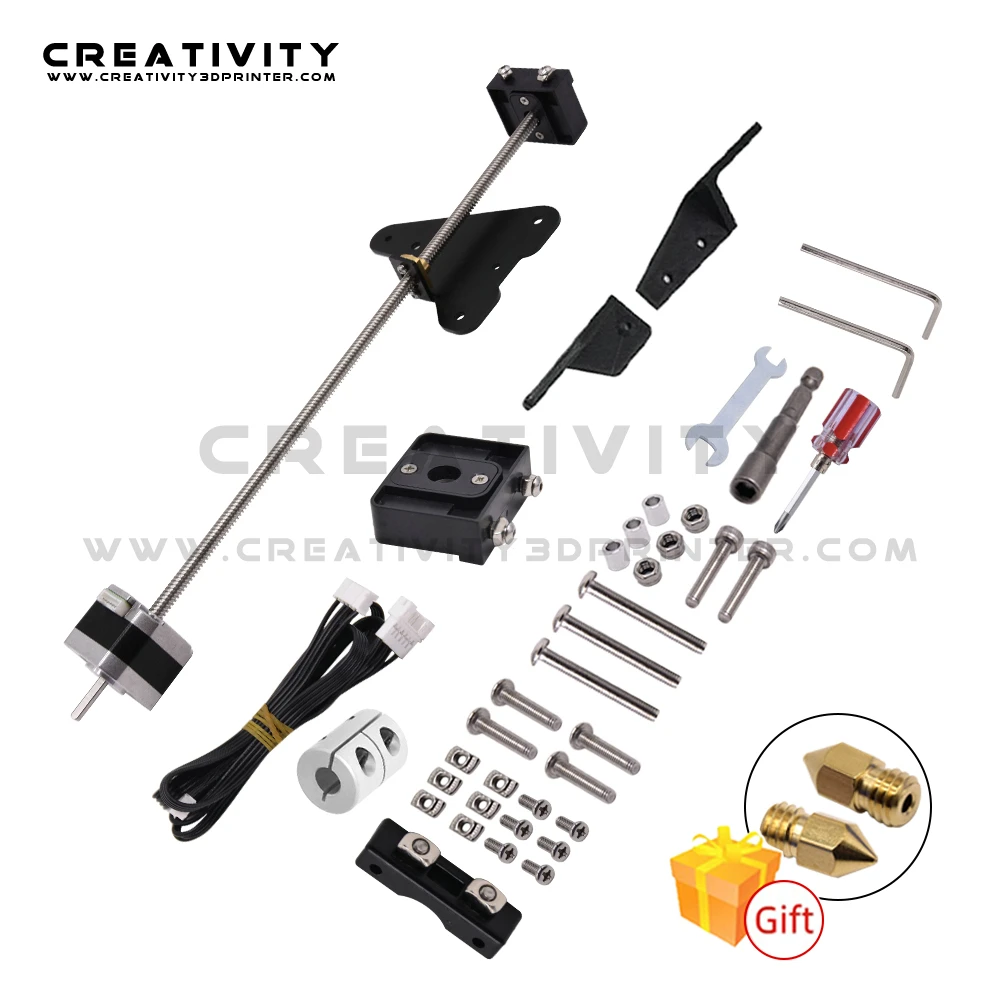 Ender3 комплекты для модернизации свинцового винта с двойной осью Z и соплом MK8 0 4 мм