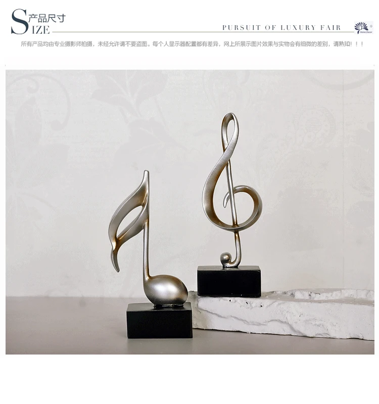 Креативная Ретро Статуэтка из смолы, музыкальный символ, миниатюрный декор, винный шкаф, украшение для гостиной, двери, обуви, крыльца, домашнего ремесла, подарок