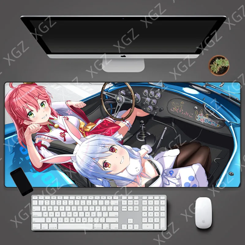 

Yuzuoan XL Blue Cartoon Anime Soft Mouse Pad Peripheral Household Accessories Professional Gamer PC Large Size Desk Pad Durable