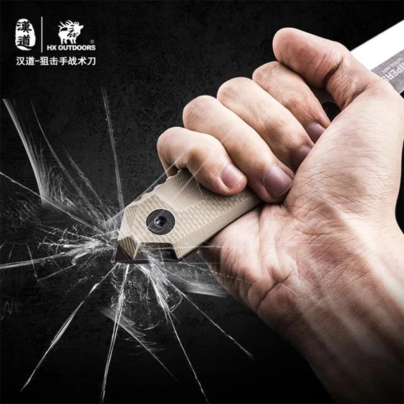 Тактический нож Hando для выживания на природе с половинным лезвием портативный