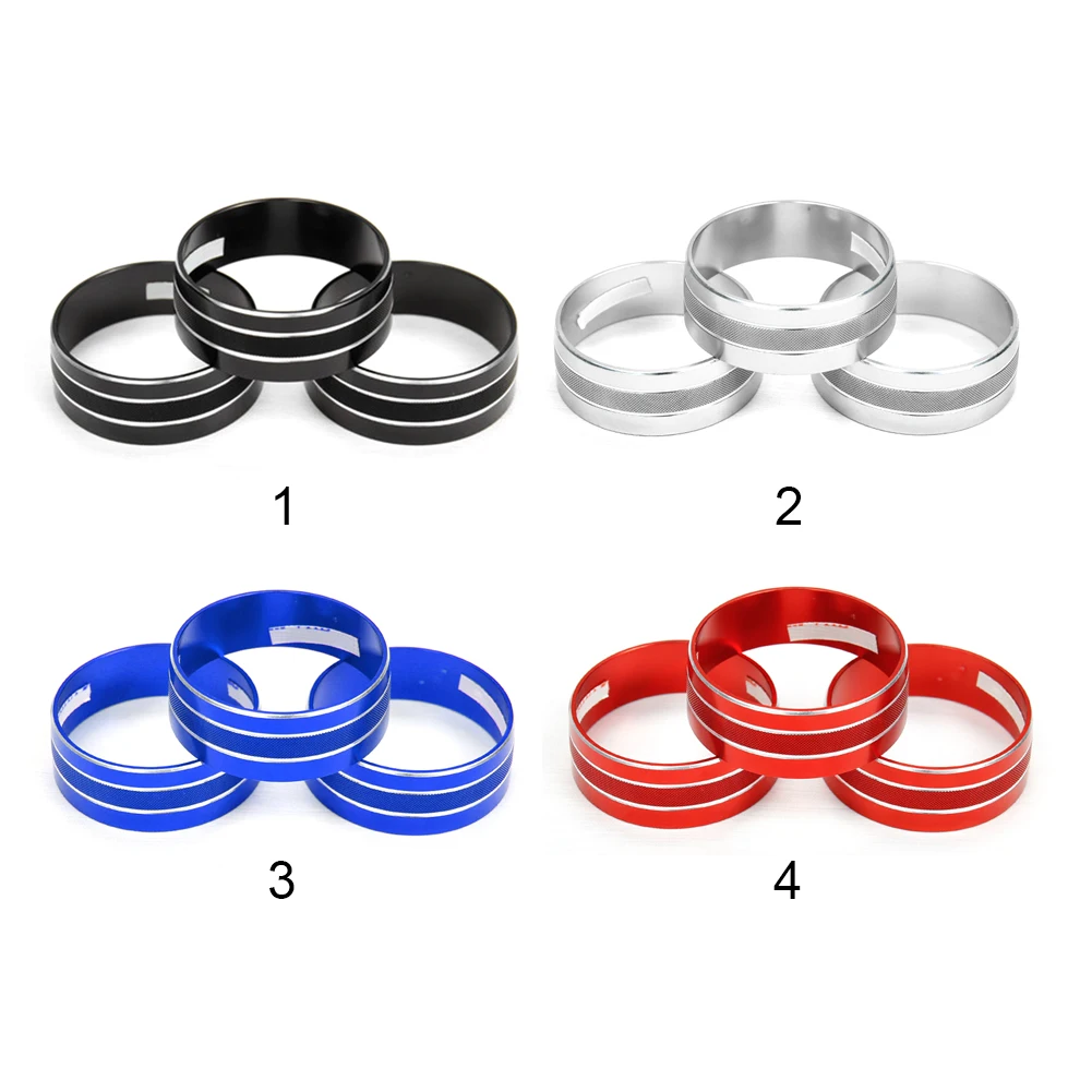 3pcs Air Conditioning Twist Button Parts Trim Switch Audio Decoration for Jeep JK JKU COMPASS For Patriot 2011-2016 |