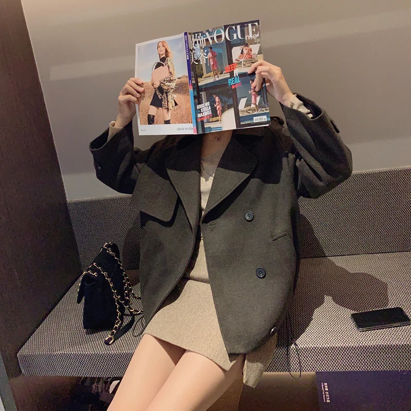 Mishow 2019 зимнее повседневный костюм пальто с лацканами женское однобортное