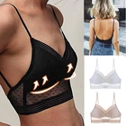 Сексуальный бюстгальтер с открытой спиной, бюстгальтеры пуш-ап, женский бюстгальтер без косточек, без косточек, кружевное белье в горошек, сетчатое белье, прозрачный бюстгальтер, нижнее белье больших размеров, 2022