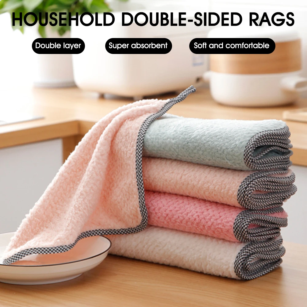 5/10 салфетками из микрофибры для чистки оптических Кухня Полотенца утолщенной