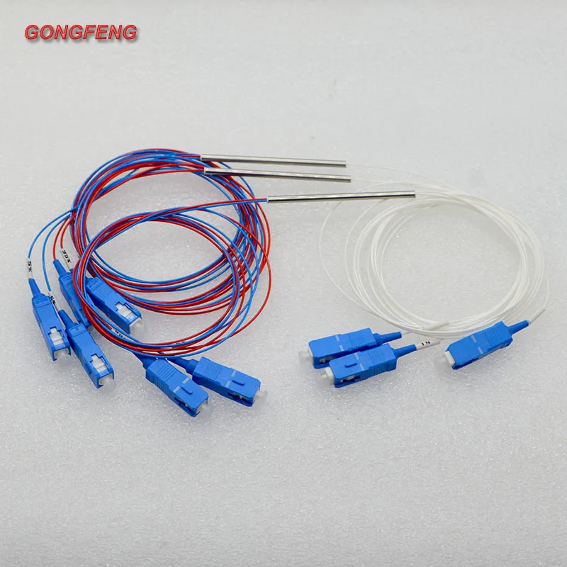 20pcs New 0.9mm SC/UPC1x2 Single Mode Mini Optic Fiber Splitter 5:95,30:70 Fiber Optic Splitter Special Wholesale
