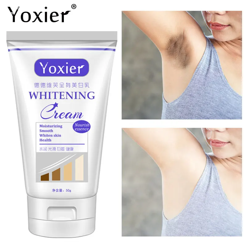 

Yoxier Whitening Cream Moisturizing Repair Arm Back Ankle Elbow Knee Hips Private Parts Brighten Pearl Powder Body Skin Care 50g