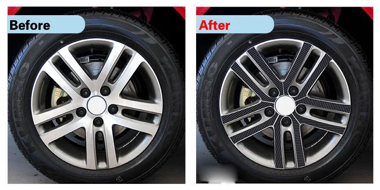 16 дюймов наклейка на обод колеса из углеродного волокна ступица