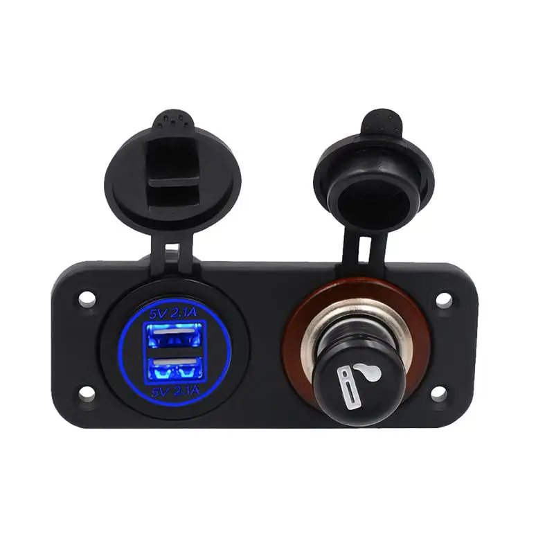 4 VORCOOL 12-24 В Авто Лодка Караван прикуриватель и двойной USB адаптер питания зарядное устройство и светодиодный цифровой вольтметр комбо - Название цвета: 4