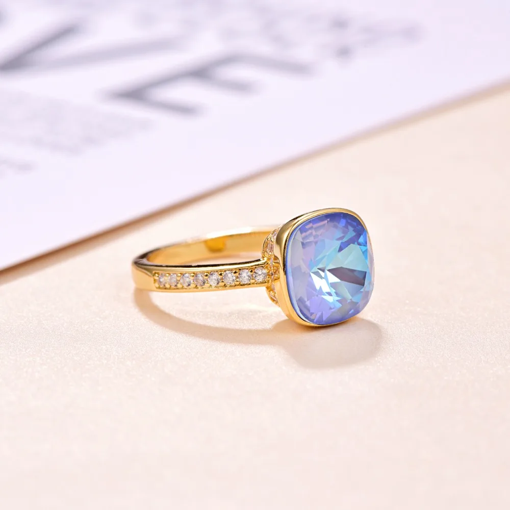 Роскошные кольца Malanda с кристаллами SWAROVSKI для женщин, Новые Модные Элегантные кольца для свадебной вечеринки, ювелирные аксессуары, подарок для мамы и девочки