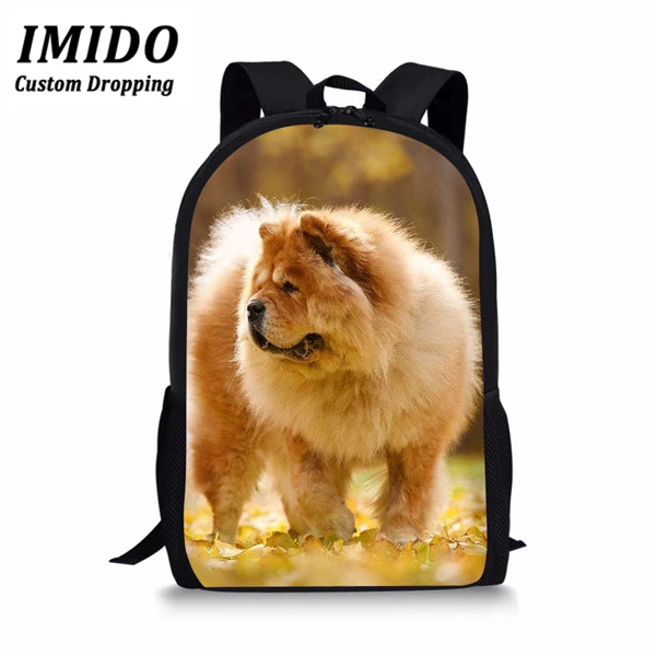 Школьный ранец LALIN для девочек подростков милый рюкзак с принтом Chow детский